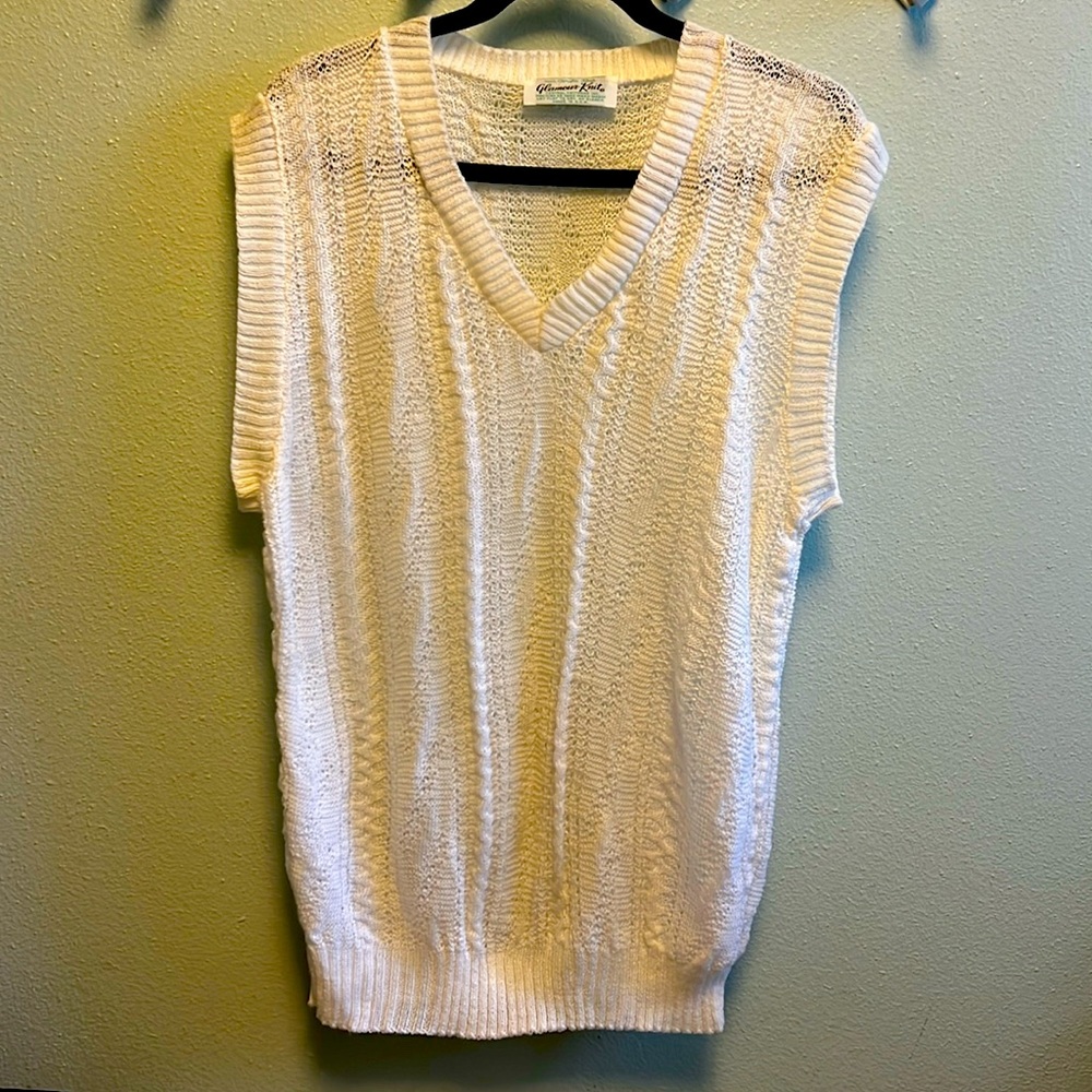 Vintage Glamour Knit Sweater Vest Women’s L/Xl
